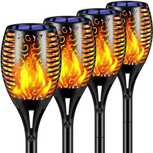 Solar Torch Lights 96 LED Solar Lights Outdoor with Flickering Flames  Waterproof Solar Tiki Torch Garden light