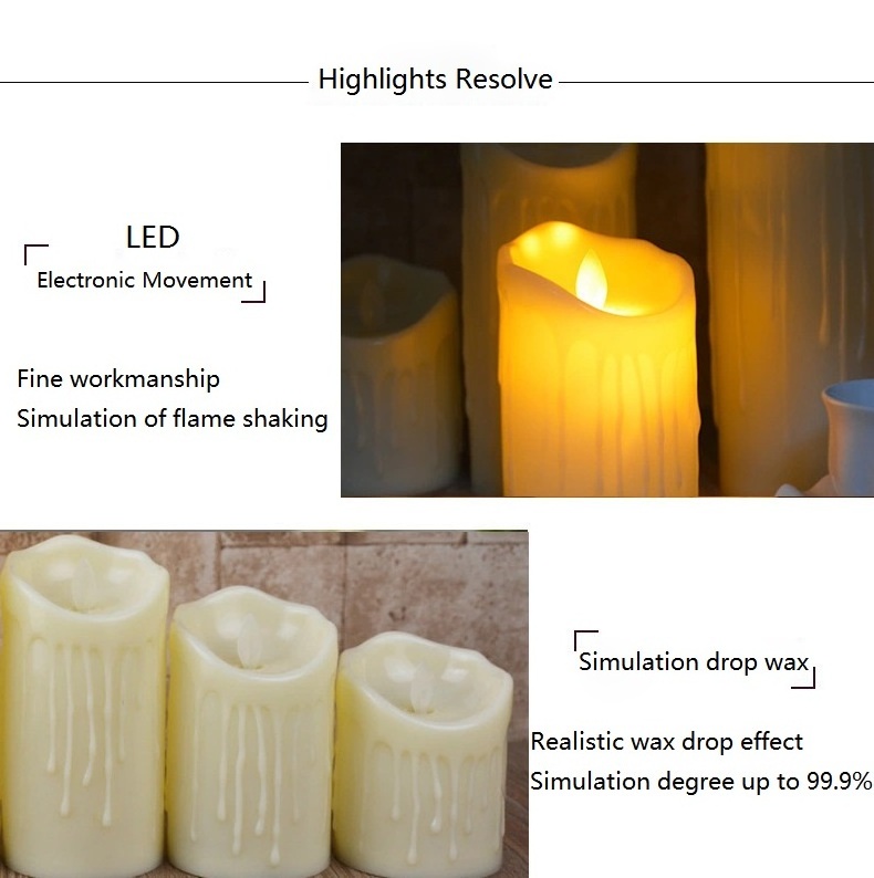 2023 Hot Sale Wholesale Solar LED Candle Light New Design Solar Powered Yellow Flashing Effect Flameless Led Tea Light Candles