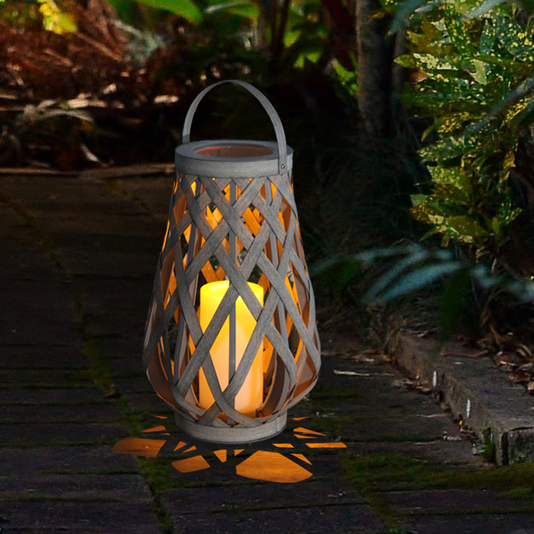 Factory  High Quality  Custom OEM service Solar Outdoor Led Rattan Lantern Decorative Garden Lights