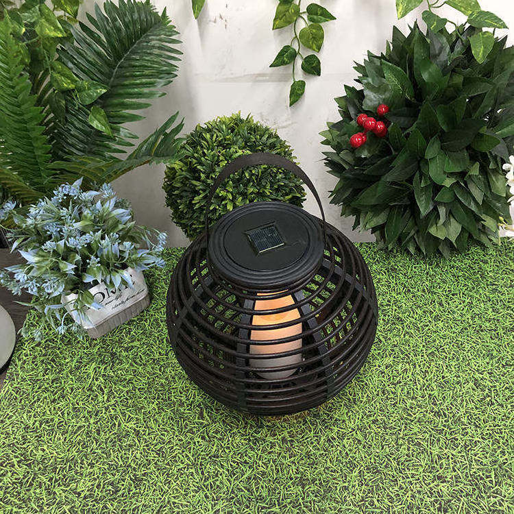 Outdoor Decoration Solar Light Rattan Solar Led Candle Lantern Led Garden Light