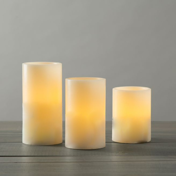 Hanko COC Four Inch Yellow Flame-free Flickering Flameless Tea Lights Outdoor Decorative Solar Led Candles