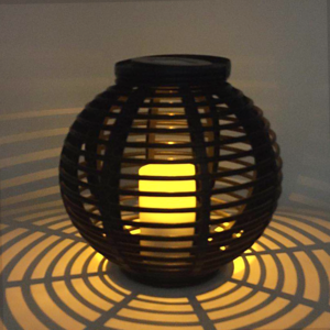 Outdoor Decoration Solar Light Rattan Solar Led Candle Lantern Led Garden Light