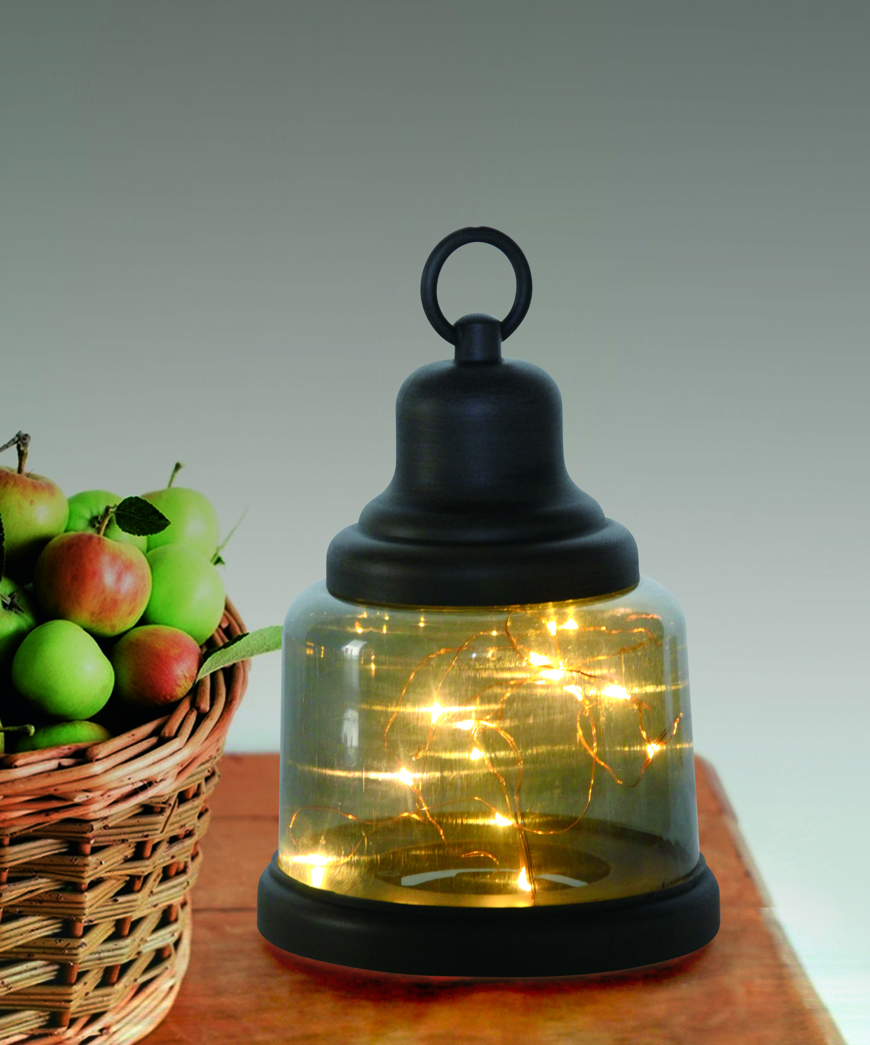 Battery Operated Indoor Use Copper String Light Warm White LED Fairy Lights Lantern Plastic Decorative lantern