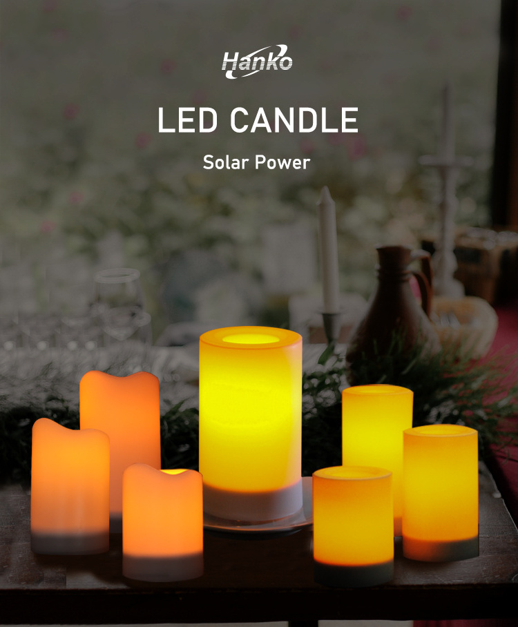 Hanko EEC Realistic Bright Flickering Bulb solar Flameless Festival Celebration Electric Candle Led Tea Candle Light