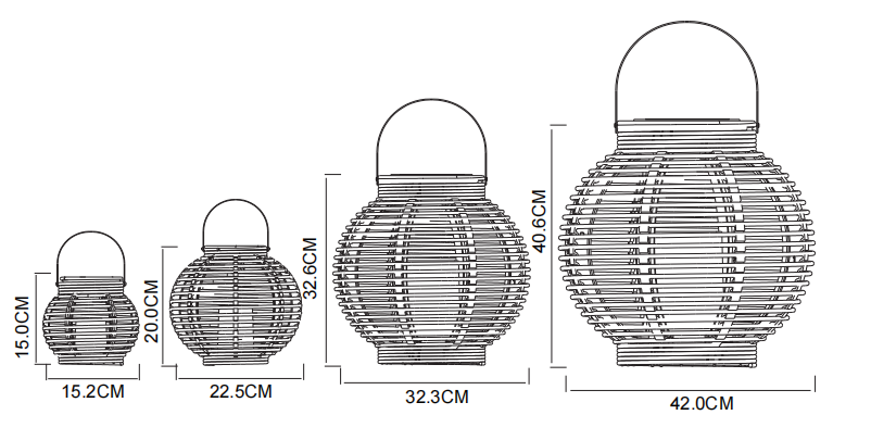 Led Solar Powered Small Rattan Lanterns Outdoor Waterproof Light For Decor Garden Table Patio Hanging Lamp Lantern Garden Lights