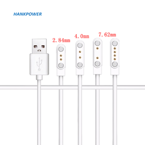 Custom male 2pin magnetic contact spring loaded strong magnet pogo pin usb cable