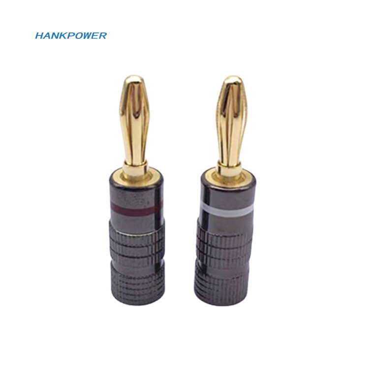 High Quality Banana Plugs Gold Pated 4MM Banana Connector with Screw Lock For Audio Jack Speaker Plug