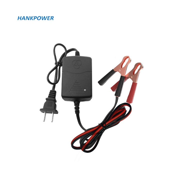 12V 1.5A SLA Battery Charger Automatic Float Charger DC AC Adapter Smart Charger with Alligator Clips