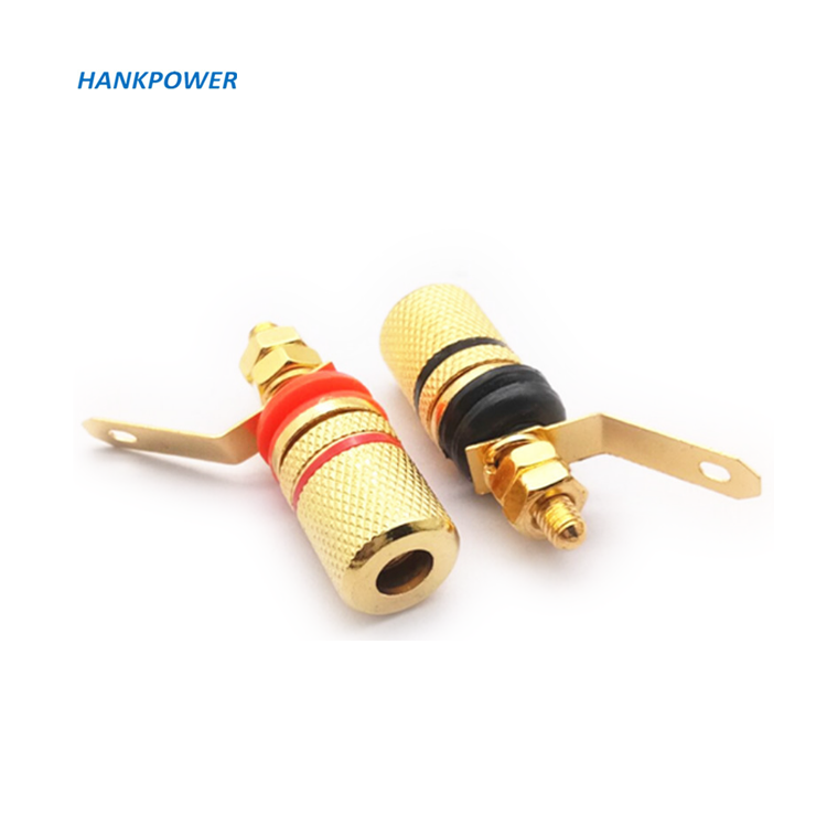 Gold Plated Amplifier Speaker Binding Post 4mm Banana Female Plug Speaker Terminal 307 Banana Connector