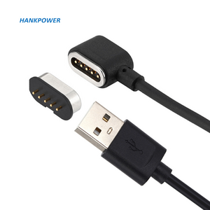 Right Angle Pogo Pin Male And Female 5 Pin Magnetic Charging USB Cable Waterproof Magnetic Connectors For Electronic Product