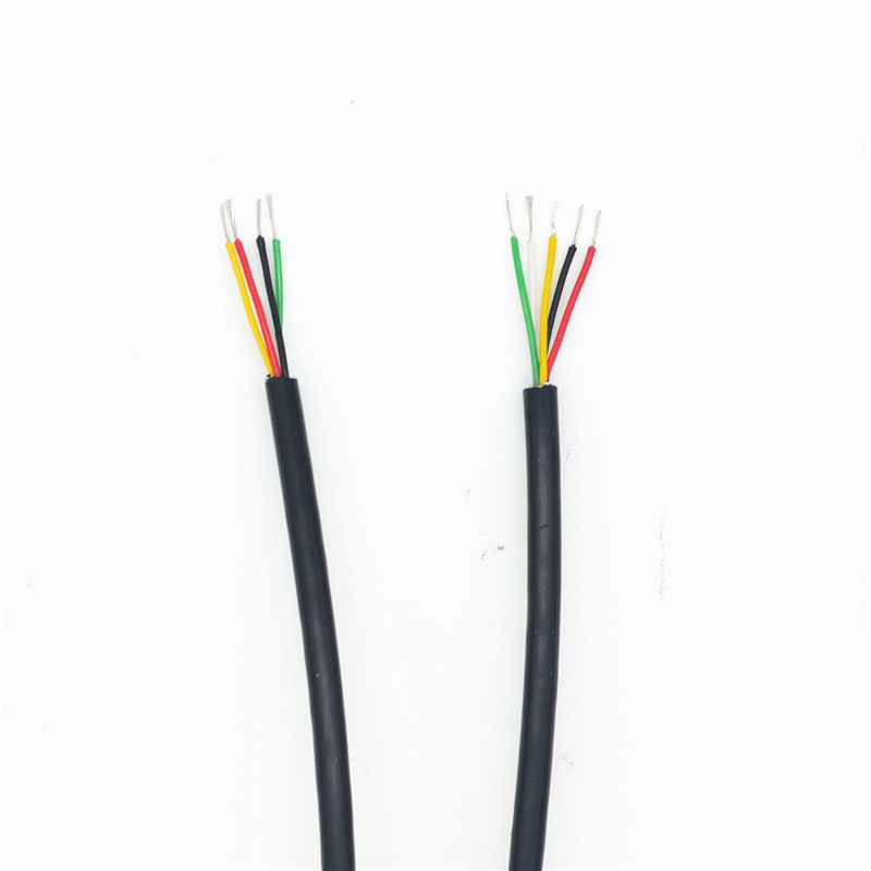 Universal 3.5mm 5Pole Audio Cable TRRRS Male Jack To Bare End Wires 5 Core Shielded Audio Cable