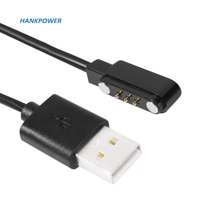 Custom Type C Male 3pin Magnetic Contact Spring Loaded Strong 3 Pin Magnet Pogo Pin USB C Cable