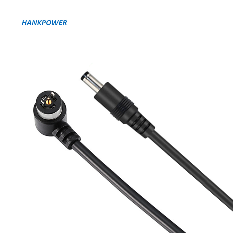 Customize DC 5.5*2.1 Jack To 2Pin 8mm Magnetic Spring Pogo Pin Connectors Cable