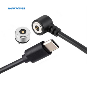 USB Type C To L Shape 2 Pin Magnetic Connector Data Charging Cable Pogo Pin Magnetic Male Female Connectors