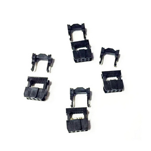 Special offer 2.54MM pitch horn IDC 6P connector 2*3P suitable for FC 1.27MM flat Cable 10p 14p 16p 34p 40p