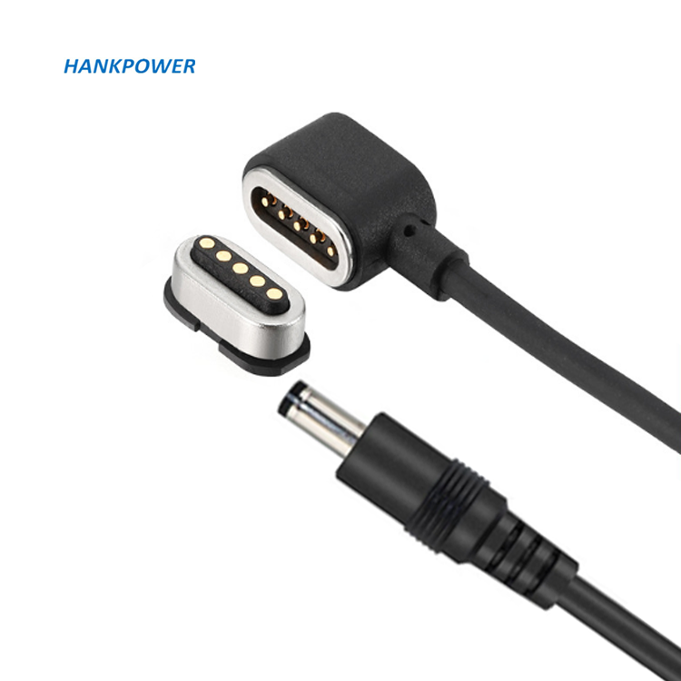 Right Angle Pogo Pin Male And Female 5 Pin Magnetic Charging USB Cable Waterproof Magnetic Connectors For Electronic Product