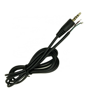 gold plated 2.5mm 4pole TRRS jack to open end audio cable