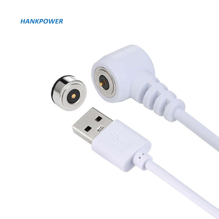 Right Angle 2 Pin Magnetic Connector To DC 5.5*2.1 Male Power Cable Magnetic Pogo Pin Connectors Cable