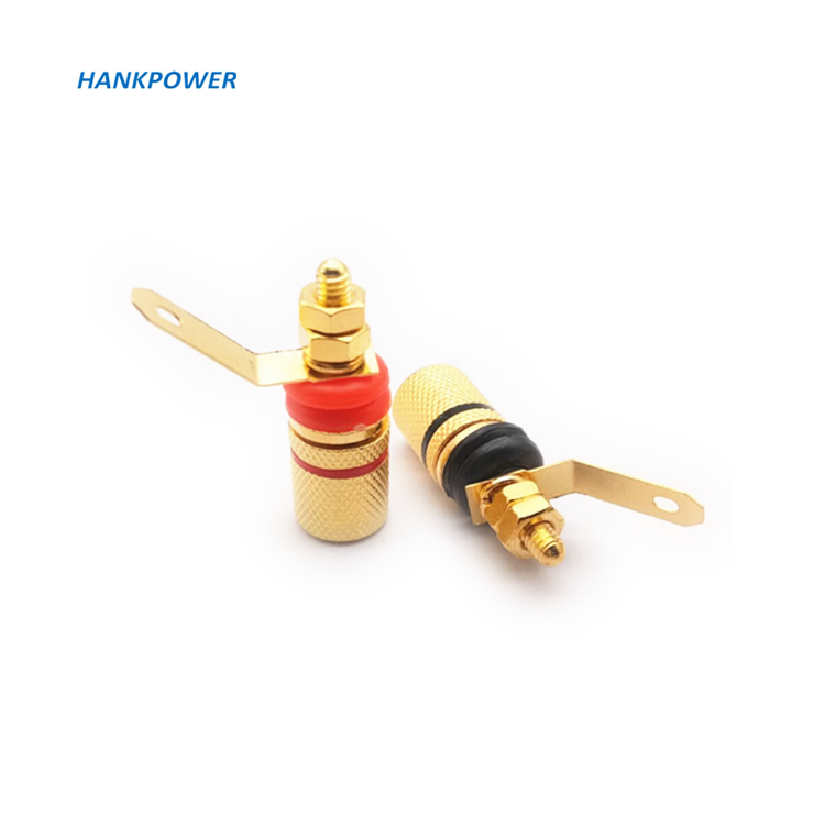 Gold Plated Amplifier Speaker Binding Post 4mm Banana Female Plug Speaker Terminal 307 Banana Connector