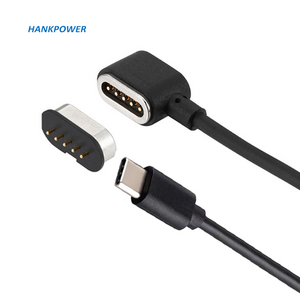 Custom Waterproof 5 Pogo Pin To USB Type C Charging Cable 90 Degree 5Pin Magnetic Connectors For Smartwatch