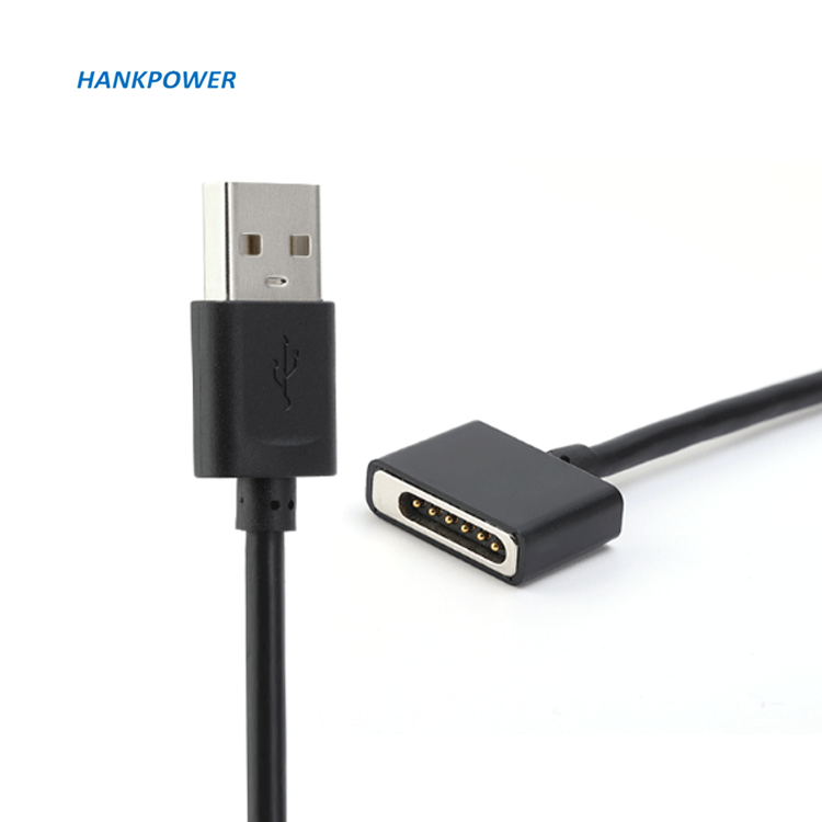 6 pin magnetic pogo pin connector fast charging cable