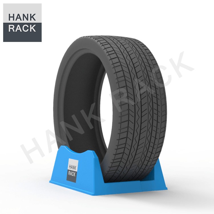 Exhibition Show Room Advertising Display Storage Plastic Portable Tyre Feet Holder Pallet Tire Display Stand