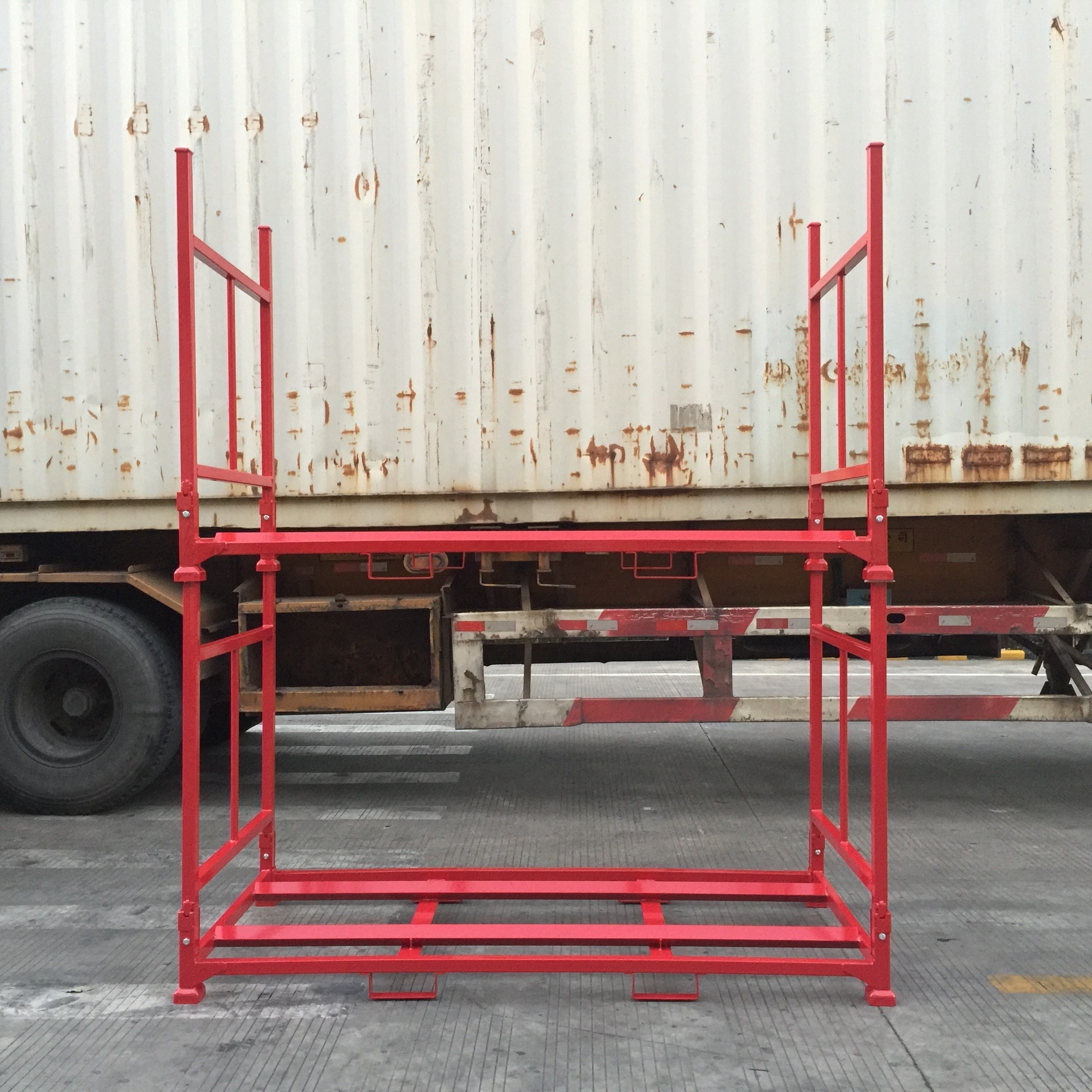 Warehouse Truck Tyre Storage Display Rack Shelving Folding and Stacking Storage Tire Rack