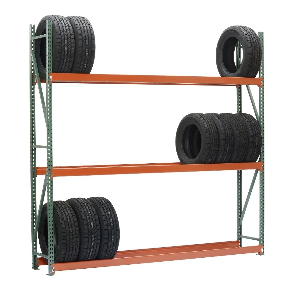 Medium duty garage storage display auto shop 3 tier car tire shelf