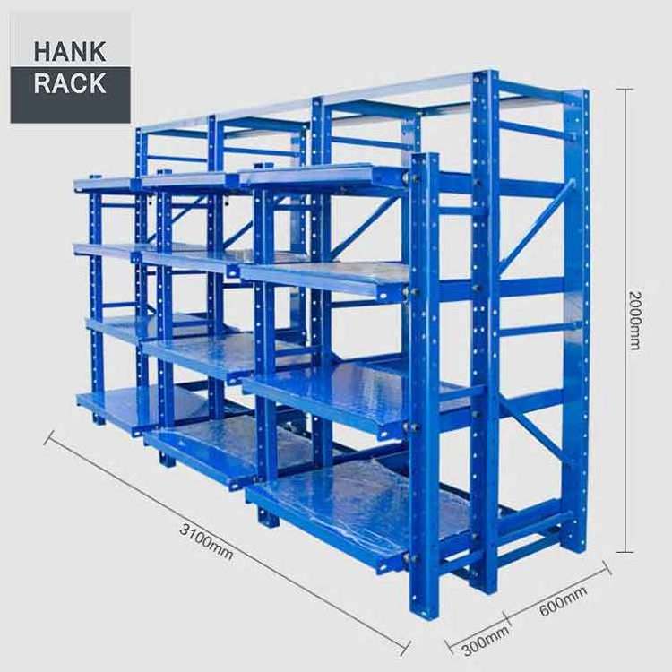 Heavy duty roll out mold storage rack drawer mold rack