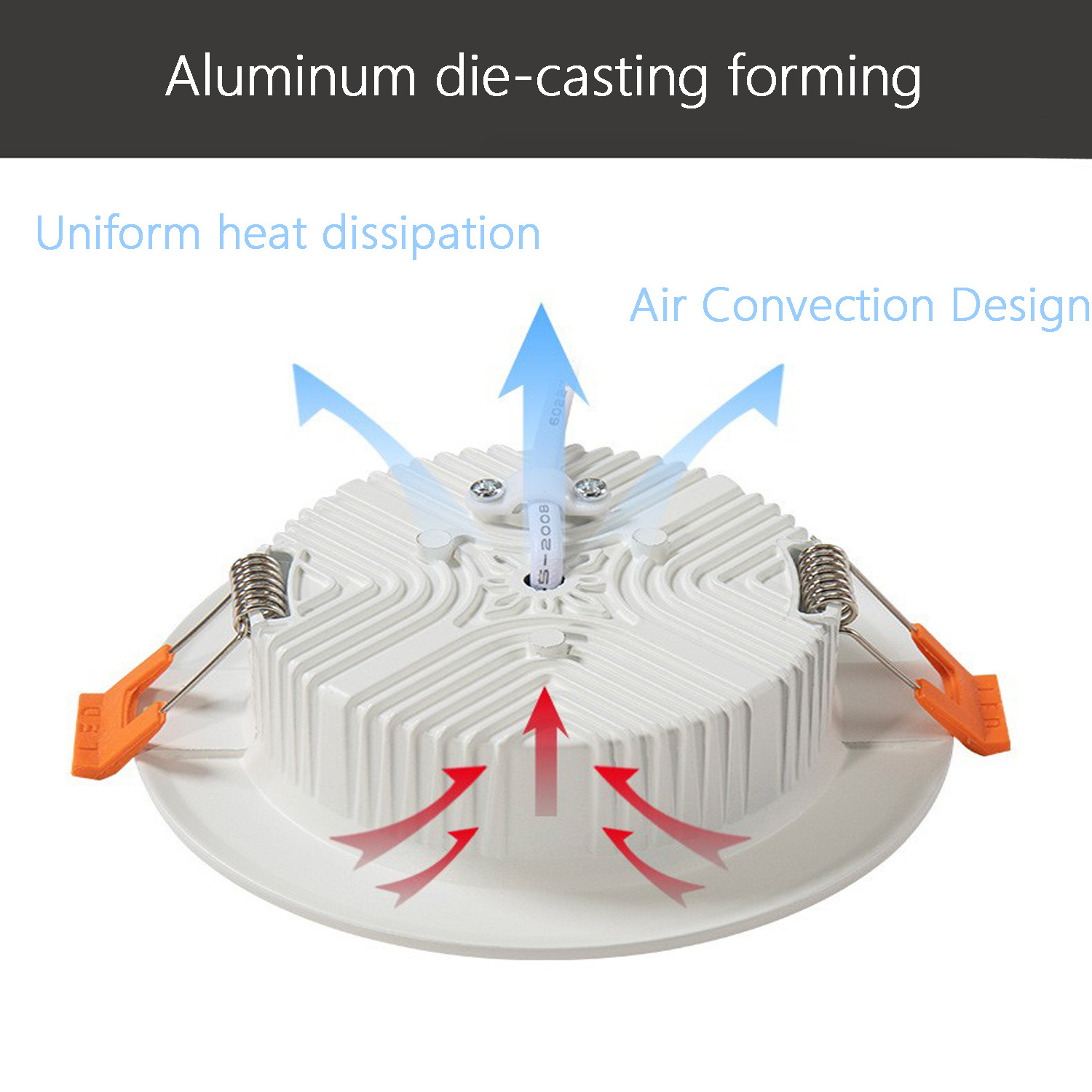 6.7Inch Ultra-Thin LED Recessed Ceiling Light, 18W 6000K 1800LM Daylight Canless Wafer Downlight Eqv 110W LED Can Lights