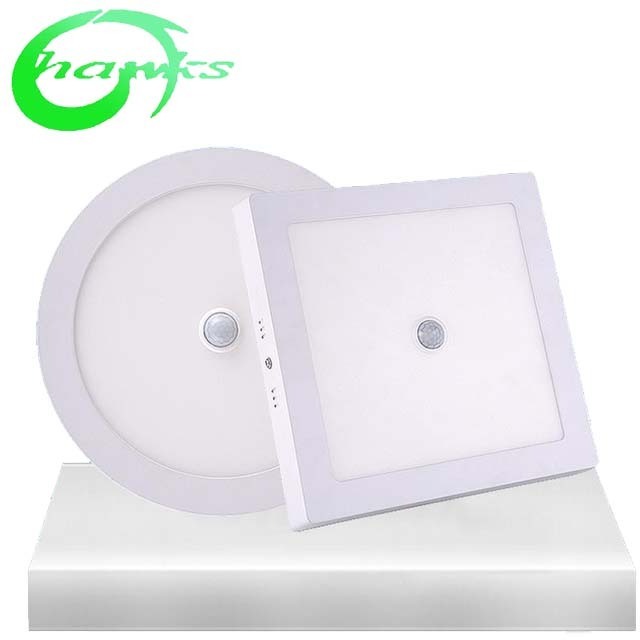 Ceiling light with pir motion sensor surface round panel led lighting hot sells PIR panel light