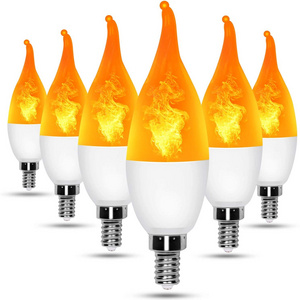 LED Flame Effect Light Bulbs Flickering Fire Bulb 3W 1600K  Flame Decoration Lighting