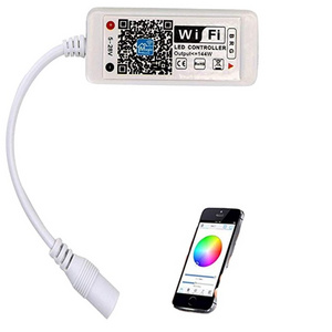 WiFi LED Controller for RGB LED Strip Lights,Compatible with Alexa Google Home,with 24 Keys Smart Remote Control