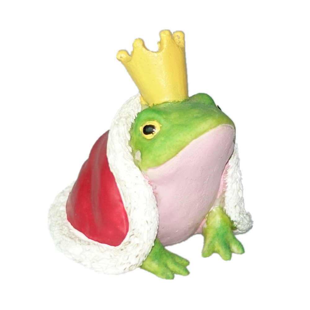 Mini Garden Decor Resin Craft Miniature Gnome Riding on a Frog Decoration Polyresin Gnome Figurine