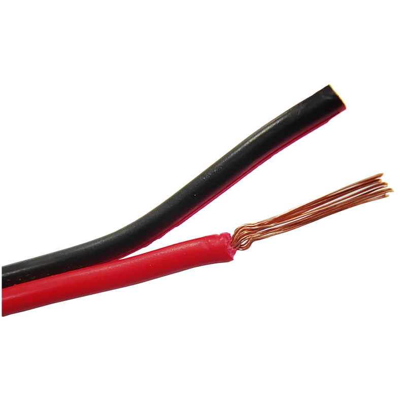 Processing custom red and black  white thin  soft wire 2-core parallel power cord double parallel speaker wire&cable