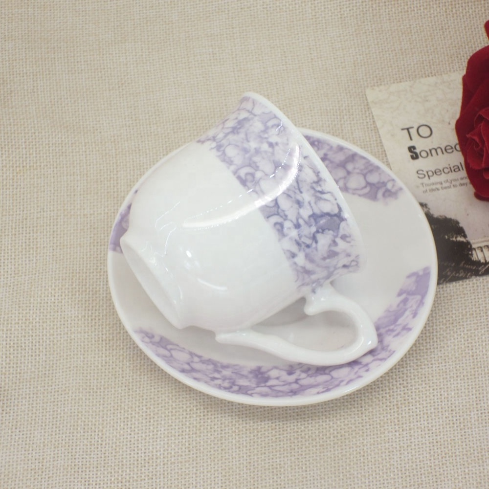 High quality new household ceramic bone china tea pot minimalist purple 13 pcs teapot sets