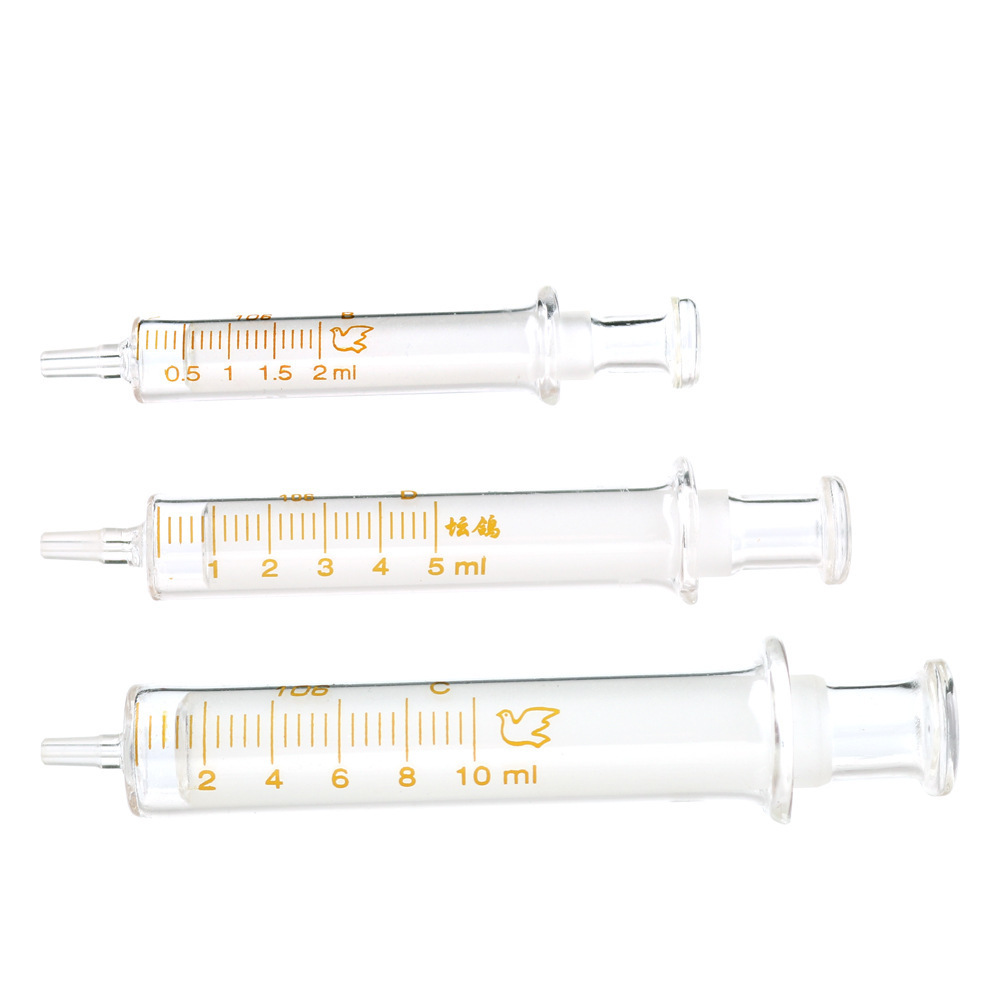 Glass Push-Tube Syringe All Glass Essential Oil Essence Perfume Cosmetics Packaging Tool