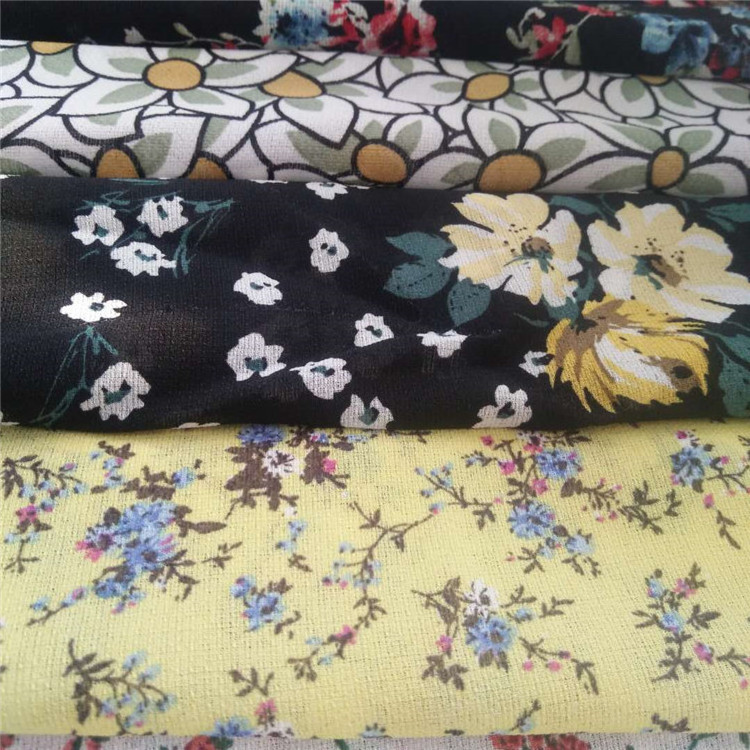 Cheaper price chiffon printing fabric stocklot wholesale from China supplier fabrics turkey market in dubai