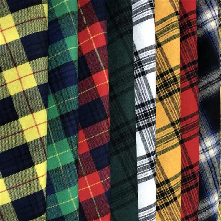 Hot Sale yarn dyed flannel fabric 150 gsm export to Indonesia /Mexico market