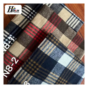 Shaoxing wholesaler  twill tweed fabric wool and polyester woven woolen flannel fabric