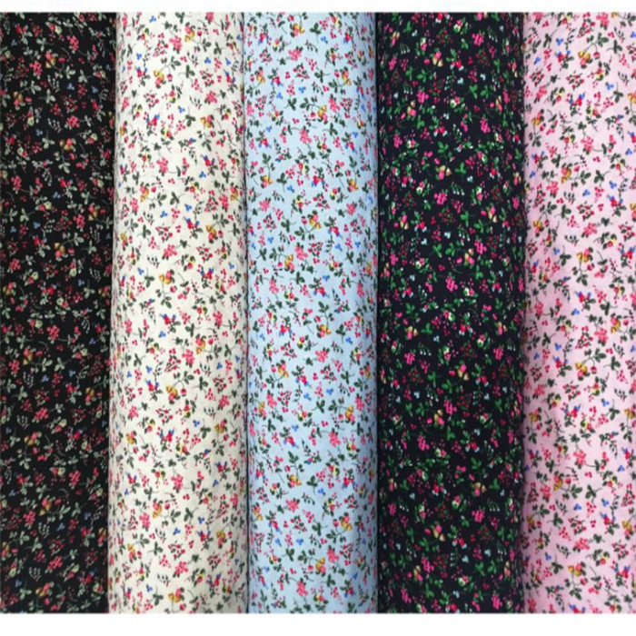 hebei hanlin rayon printed fabrics customize design cheap price per meter harga kain spun rayon fabric