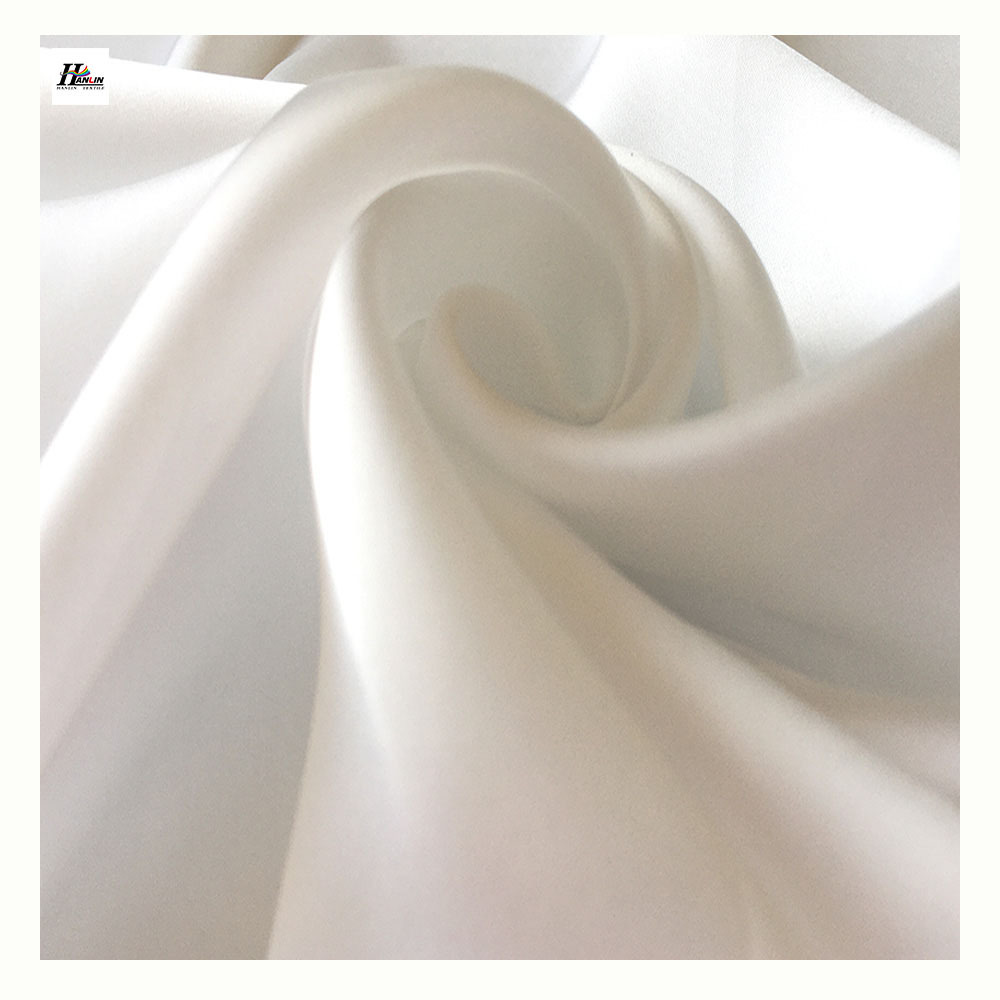 Wholesale Polyester Satin Duchess Satin Silk Fabric White For Dresses