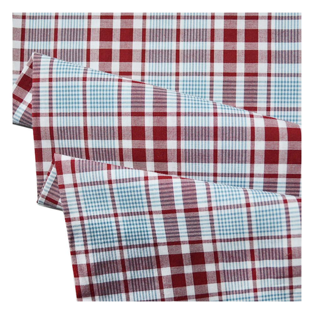 Hot sale High Quality 21S Yarn Dyed 100 Cotton Plaid Flannel Fabric for men's shirt in stock lot