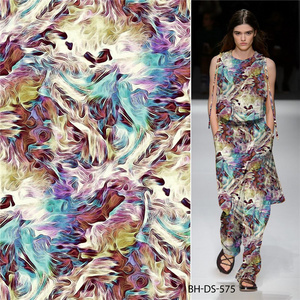 100 percent digital viscose printed rayon challis fabrics for dress