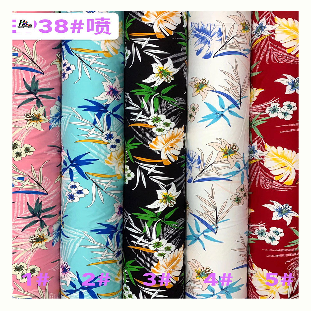 Shaoxing Wholesale super quality viscose rayon print stock fabric for dress,pajamas, shirts