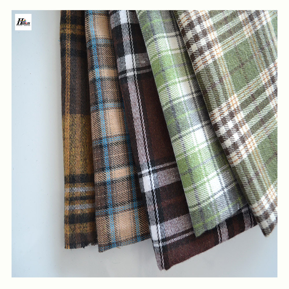 Hot Sale yarn dyed flannel fabric 150 gsm export to Indonesia /Mexico market