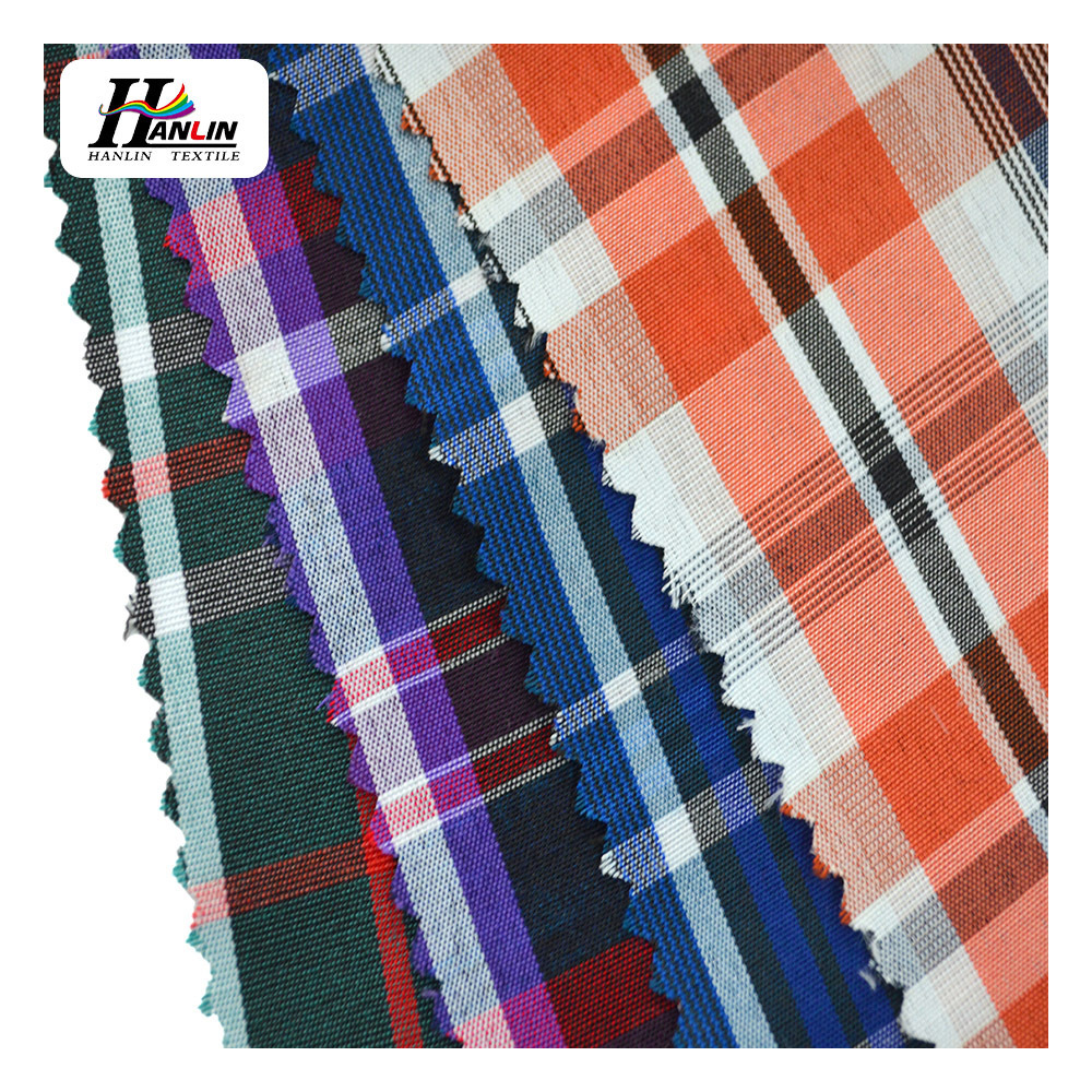 Mexico market cotton poly TC  yarn dyed checks shirting light weight 100gsm fabric textile for garments