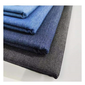 95% cotton 5% spandex strech heavy indigo denim fabric washed style french terry knitted jeans fabric china factory wholesale