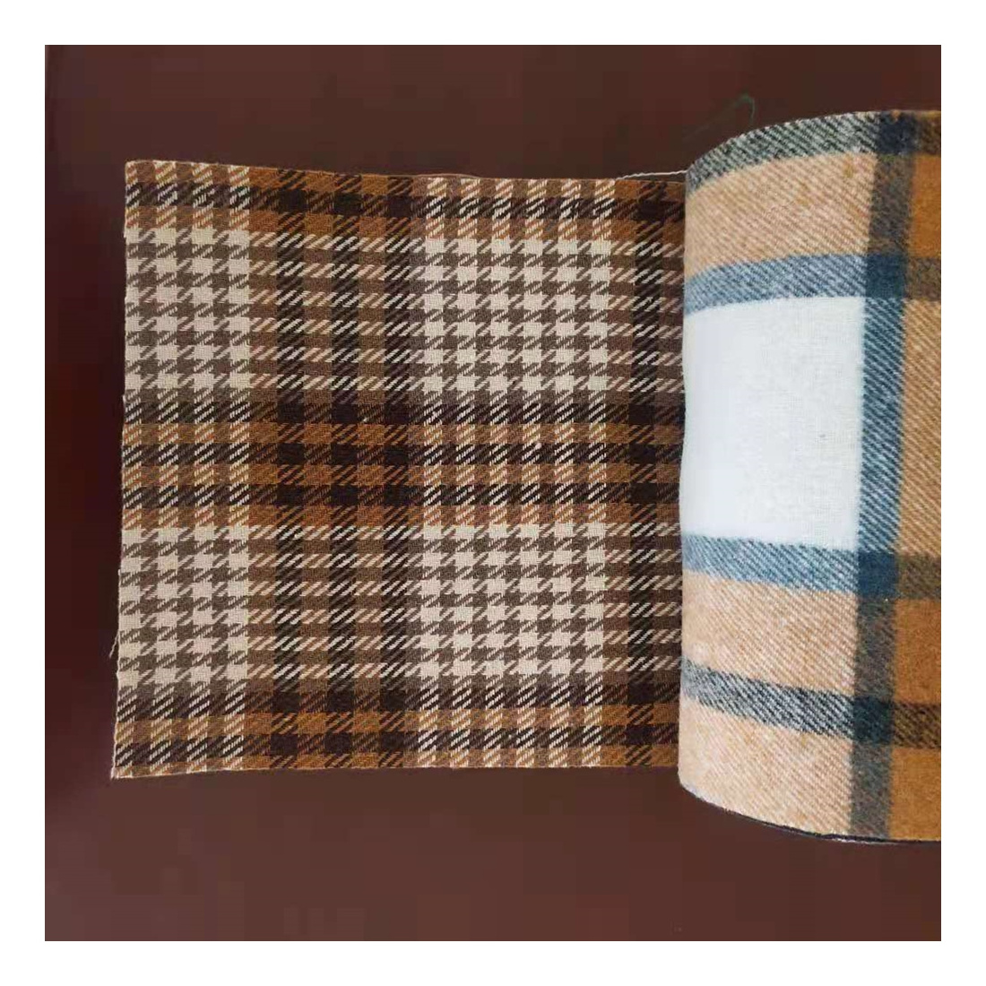 Hot sale High Quality 21S Yarn Dyed 100 Cotton Plaid Flannel Fabric for men's shirt in stock lot