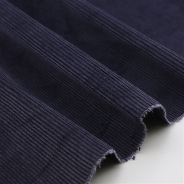 high quality plain 100% cotton corduroy fabric for garment in stock